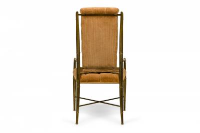 Pair of Weiman Warren Lloyd for Mastercraft mperial Brass and Corduroy Armchairs