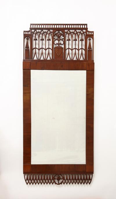 Pair of Whimsical Mahogany Mirrors