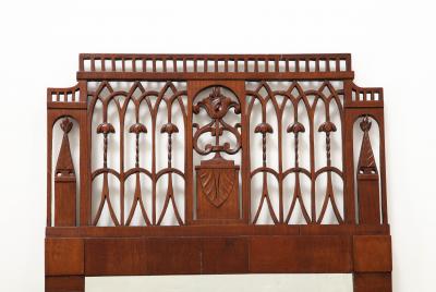 Pair of Whimsical Mahogany Mirrors