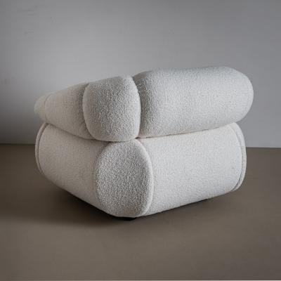 Pair of White Lounge Chairs by Adriano Piazzesi Italy 1970s