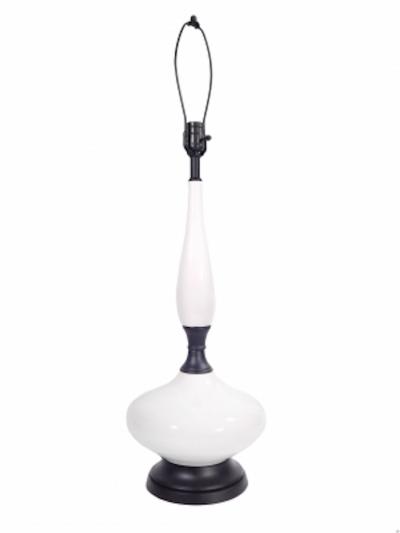Pair of White Porcelain Lamps