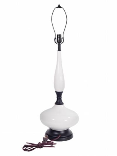 Pair of White Porcelain Lamps