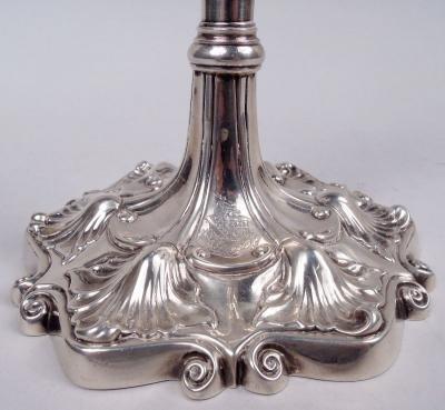 Pair of William Cafe English Georgian Classical Candlesticks 1762