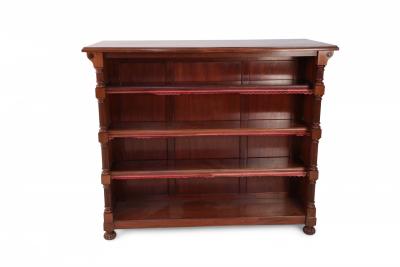 Pair of William IV Mahogany Open Two Sided Bookcases