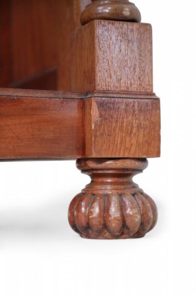 Pair of William IV Mahogany Open Two Sided Bookcases