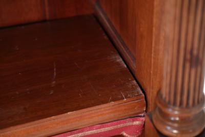 Pair of William IV Mahogany Open Two Sided Bookcases