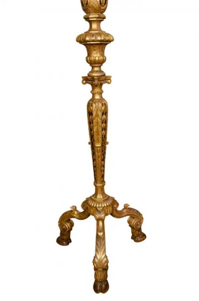 Pair of William and Mary Style Giltwood Torcheres