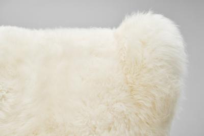 Pair of Wingback Armchairs in Sheepskin Europe 20th Century