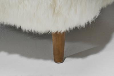 Pair of Wingback Armchairs in Sheepskin Europe 20th Century