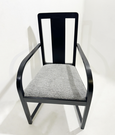 Pair of Wood and Fabric Armchairs 1920s