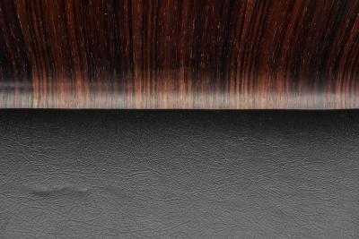 Pair of Wooden Barstools with Leather Seating Denmark 1960s