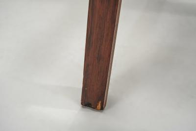 Pair of Wooden Barstools with Leather Seating Denmark 1960s