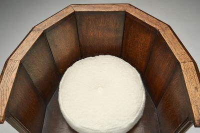 Pair of Wooden Chairs with Upholstered Cushions Europe Early 20th Century