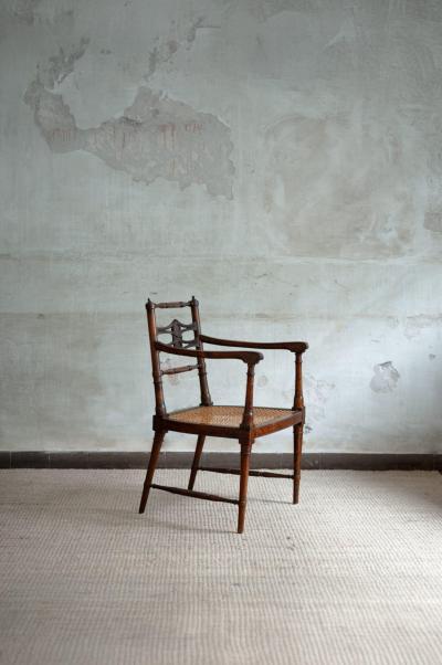 Pair of Wooden Chairs with Vienna Straw