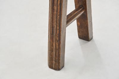 Pair of Wooden Elm Chinese Benches China Early 20th Century
