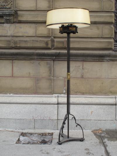 Pair of Wrought Iron Gothic Revival Lamps