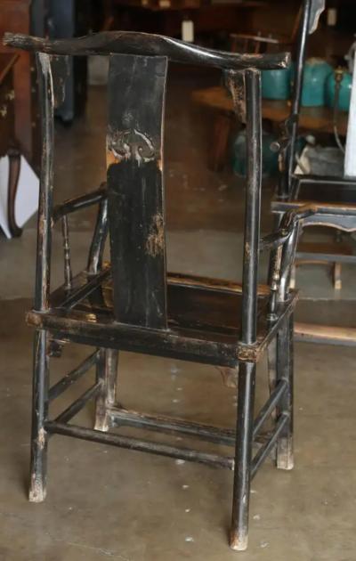 Pair of Yoke Back Elm Armchairs