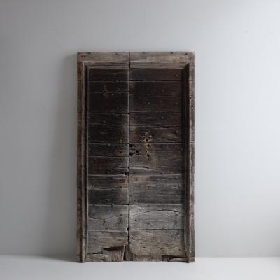 Pair of ancient wooden doors France