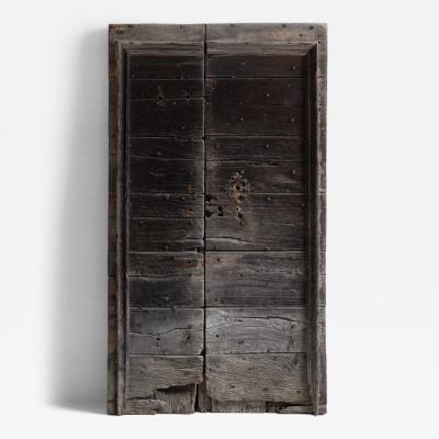 Pair of ancient wooden doors France