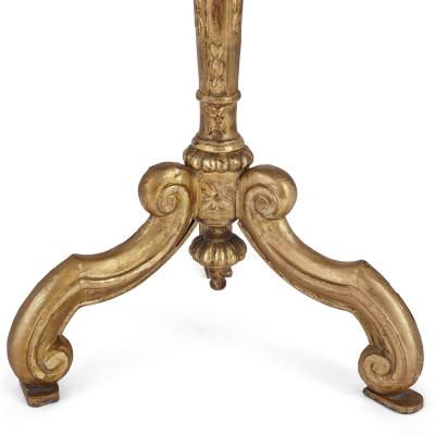 Pair of antique French giltwood torch re stands