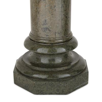 Pair of antique French marble column pedestals