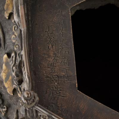 Pair of antique Japanese Meiji era bronze elephant and pagoda incense burners