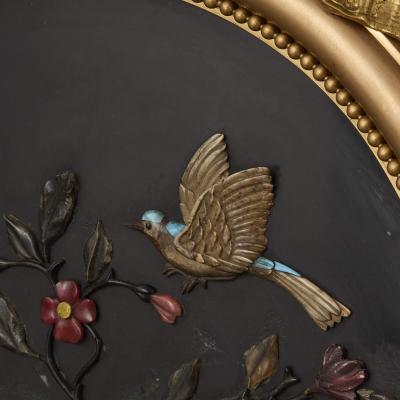 Pair of antique Napoleon III style ebonised wood and pietra dura cabinets