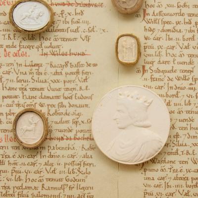 Pair of antique framed Italian Grand Tour plaster intaglios