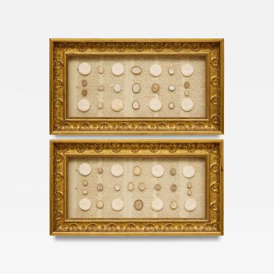 Pair of antique framed Italian Grand Tour plaster intaglios