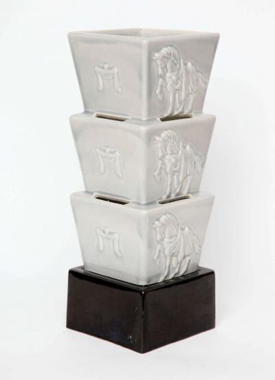 Pair of art Deco ceramic lamps