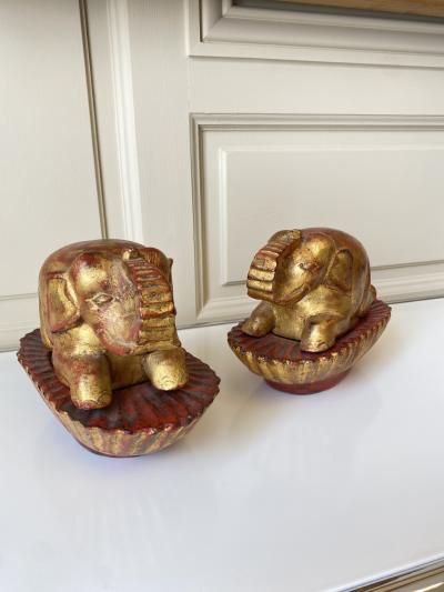 Pair of box elephant of Burma