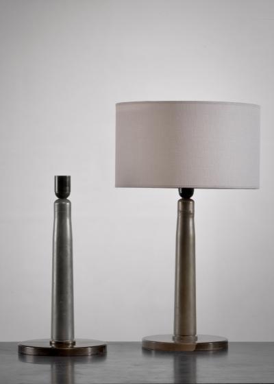 Pair of brass table lamps