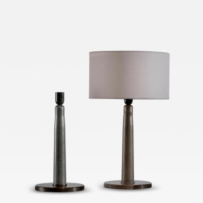 Pair of brass table lamps