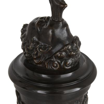 Pair of bronze sculptures of Mercury and Fortuna