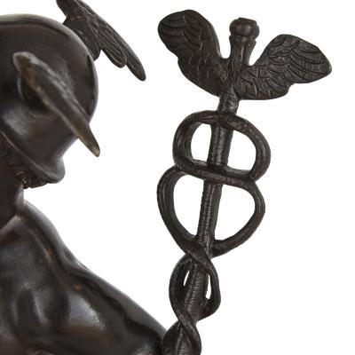 Pair of bronze sculptures of Mercury and Fortuna