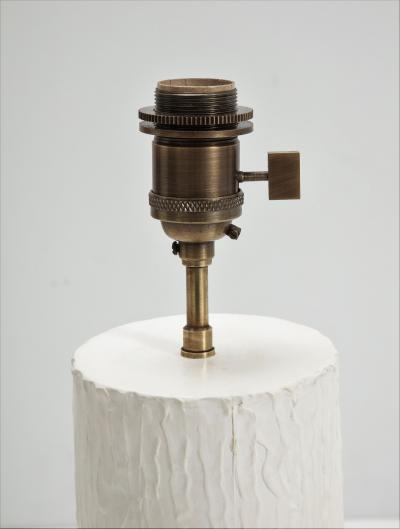 Pair of brutalist Bougies plaster lamps by Facto Atelier Paris France 2020