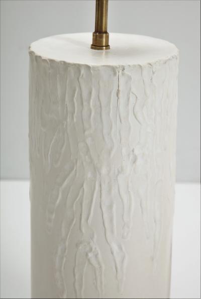 Pair of brutalist Bougies plaster lamps by Facto Atelier Paris France 2020