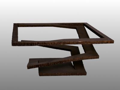 Pair of brutalist coffee tables France 1970