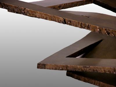 Pair of brutalist coffee tables France 1970