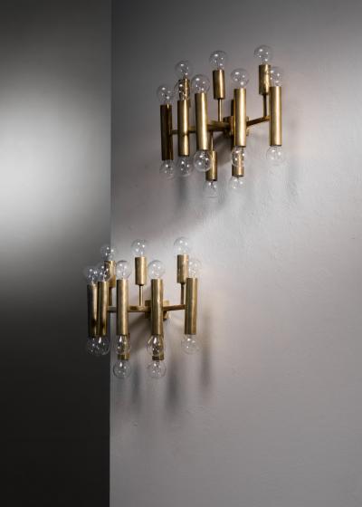 Pair of candelabra wall lamps