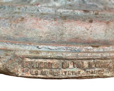 Pair of cast iron garden vases Fonderie dart du Val dOsne France circa 1850