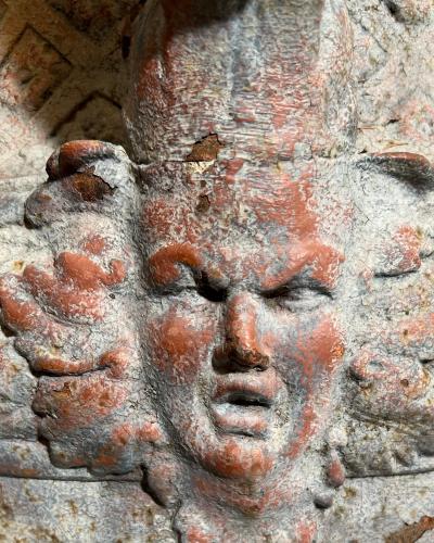 Pair of cast iron garden vases Fonderie dart du Val dOsne France circa 1850