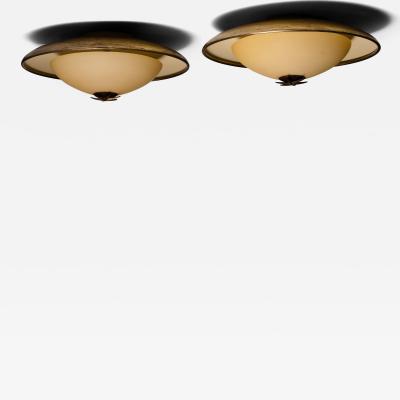 Pair of ceiling lamps
