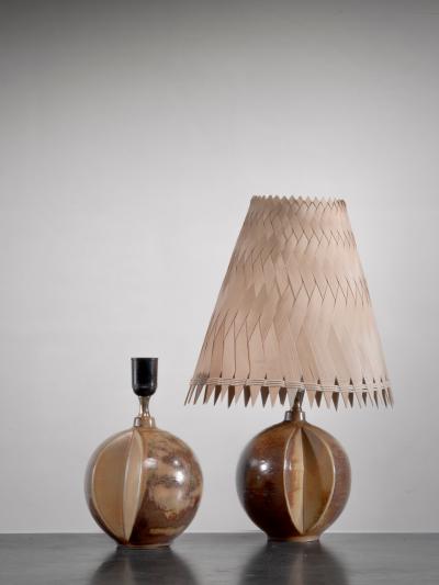 Pair of ceramic table lamps