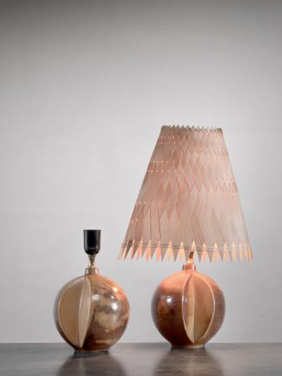 Pair of ceramic table lamps