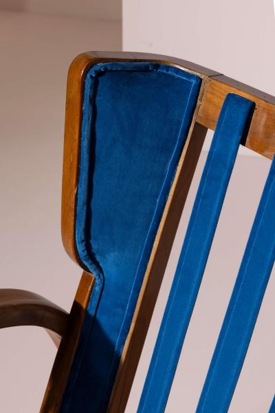 Pair of cherrywood lounge chairs Italy 1950s