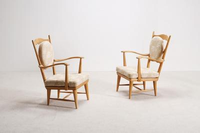 Pair of danish armchairs Circa 1940 New upholstery