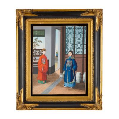 Pair of early 19th century Chinese export watercolour paintings