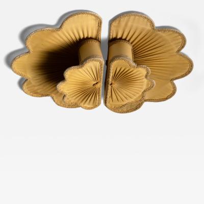 Pair of fabric ceiling lamps