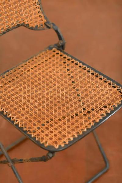 Pair of folding iron chairs early 20th Century